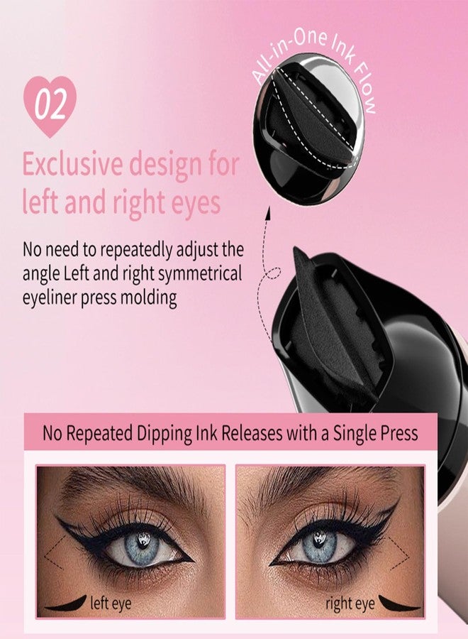Hunjiry 2026 New Foldable Eyeliner Stamp, Gel Eyeliner Pencil Set, SmudgeProof & Waterpoof Eye Liner for Beginners - Image 4